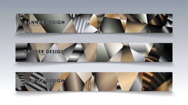 Metal geometrik degrade renklerin bir arka plan ile soyut dikdörtgen vektör afiş. tasarım şablonu. gelecek Poster şablonu tasarımı