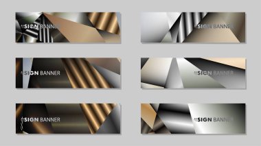 Metal geometrik degrade renklerin bir arka plan ile soyut dikdörtgen vektör afiş. tasarım şablonu. gelecek Poster şablonu tasarımı