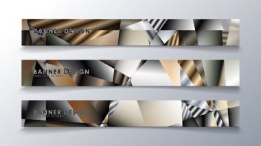 Metal geometrik degrade renklerin bir arka plan ile soyut dikdörtgen vektör afiş. tasarım şablonu. gelecek Poster şablonu tasarımı