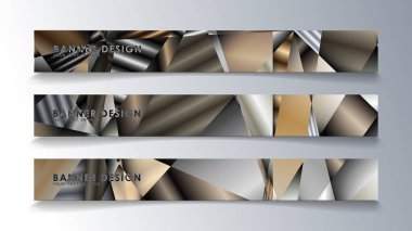 Metal geometrik degrade renklerin bir arka plan ile soyut dikdörtgen vektör afiş. tasarım şablonu. gelecek Poster şablonu tasarımı