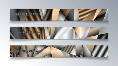 Metal geometrik degrade renklerin bir arka plan ile soyut dikdörtgen vektör afiş. tasarım şablonu. gelecek Poster şablonu tasarımı