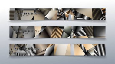 Metal geometrik degrade renklerin bir arka plan ile soyut dikdörtgen vektör afiş. tasarım şablonu. gelecek Poster şablonu tasarımı