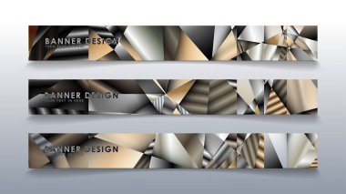 Metal geometrik degrade renklerin bir arka plan ile soyut dikdörtgen vektör afiş. tasarım şablonu. gelecek Poster şablonu tasarımı