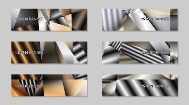 Metal geometrik degrade renklerin bir arka plan ile soyut dikdörtgen vektör afiş. tasarım şablonu. gelecek Poster şablonu tasarımı