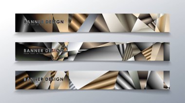 Metal geometrik degrade renklerin bir arka plan ile soyut dikdörtgen vektör afiş. tasarım şablonu. gelecek Poster şablonu tasarımı