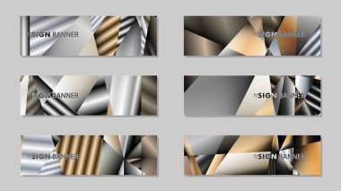 Metal geometrik degrade renklerin bir arka plan ile soyut dikdörtgen vektör afiş. tasarım şablonu. gelecek Poster şablonu tasarımı