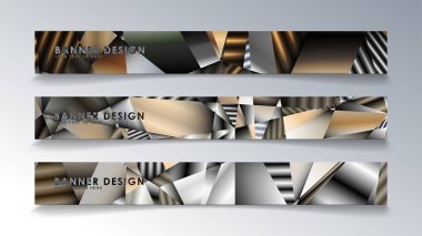 Metal geometrik degrade renklerin bir arka plan ile soyut dikdörtgen vektör afiş. tasarım şablonu. gelecek Poster şablonu tasarımı