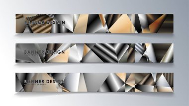 Metal geometrik degrade renklerin bir arka plan ile soyut dikdörtgen vektör afiş. tasarım şablonu. gelecek Poster şablonu tasarımı