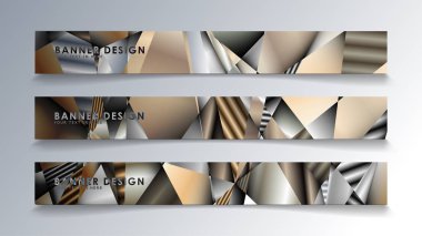 Metal geometrik degrade renklerin bir arka plan ile soyut dikdörtgen vektör afiş. tasarım şablonu. gelecek Poster şablonu tasarımı