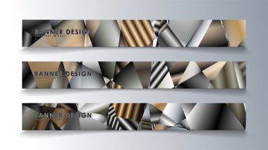 Metal geometrik degrade renklerin bir arka plan ile soyut dikdörtgen vektör afiş. tasarım şablonu. gelecek Poster şablonu tasarımı