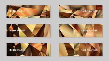 Lüks geometrik degrade arka planlarile soyut dikdörtgen vektör afiş . tasarım şablonları. gelecek Poster şablonu tasarımı