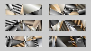 Metal geometrik degrade renklerin bir arka plan ile soyut dikdörtgen vektör afiş. tasarım şablonu. gelecek Poster şablonu tasarımı