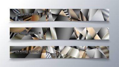 Metal geometrik degrade renklerin bir arka plan ile soyut dikdörtgen vektör afiş. tasarım şablonu. gelecek Poster şablonu tasarımı