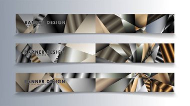 Metal geometrik degrade renklerin bir arka plan ile soyut dikdörtgen vektör afiş. tasarım şablonu. gelecek Poster şablonu tasarımı