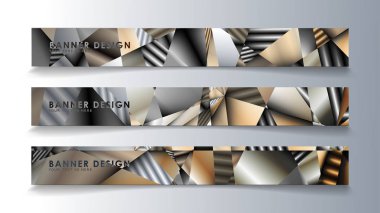 Metal geometrik degrade renklerin bir arka plan ile soyut dikdörtgen vektör afiş. tasarım şablonu. gelecek Poster şablonu tasarımı