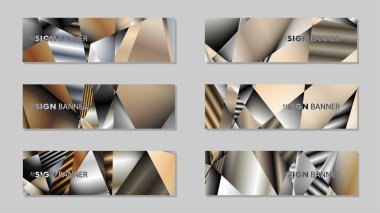 Metal geometrik degrade renklerin bir arka plan ile soyut dikdörtgen vektör afiş. tasarım şablonu. gelecek Poster şablonu tasarımı