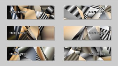 Metal geometrik degrade renklerin bir arka plan ile soyut dikdörtgen vektör afiş. tasarım şablonu. gelecek Poster şablonu tasarımı