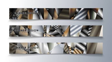 Metal geometrik degrade renklerin bir arka plan ile soyut dikdörtgen vektör afiş. tasarım şablonu. gelecek Poster şablonu tasarımı