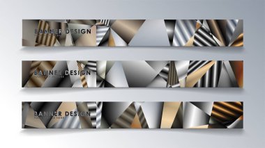 Metal geometrik degrade renklerin bir arka plan ile soyut dikdörtgen vektör afiş. tasarım şablonu. gelecek Poster şablonu tasarımı