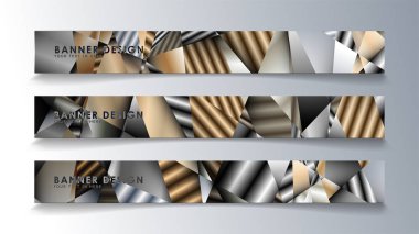 Metal geometrik degrade renklerin bir arka plan ile soyut dikdörtgen vektör afiş. tasarım şablonu. gelecek Poster şablonu tasarımı