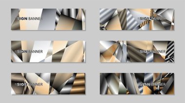 Metal geometrik degrade renklerin bir arka plan ile soyut dikdörtgen vektör afiş. tasarım şablonu. gelecek Poster şablonu tasarımı