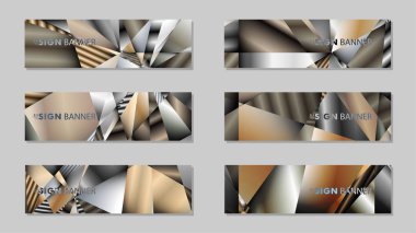 Metal geometrik degrade renklerin bir arka plan ile soyut dikdörtgen vektör afiş. tasarım şablonu. gelecek Poster şablonu tasarımı