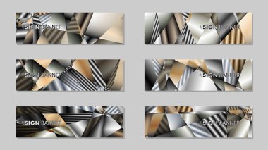 Metal geometrik degrade renklerin bir arka plan ile soyut dikdörtgen vektör afiş. tasarım şablonu. gelecek Poster şablonu tasarımı