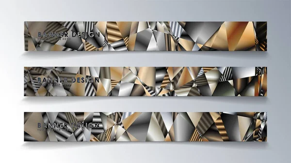 Metal geometrik degrade renklerin bir arka plan ile soyut dikdörtgen vektör afiş. tasarım şablonu. gelecek Poster şablonu tasarımı