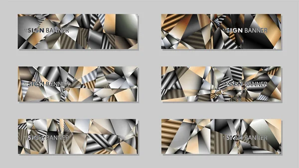 Metal geometrik degrade renklerin bir arka plan ile soyut dikdörtgen vektör afiş. tasarım şablonu. gelecek Poster şablonu tasarımı