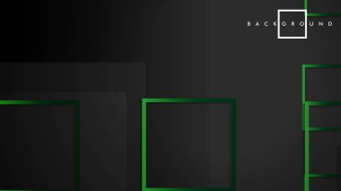 Vektör Modern Soyut Kareler Arka Planlar . siyah yeşil degrade ile. eps 10 şablonu
