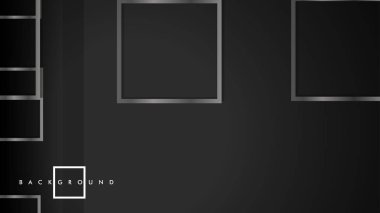 Vektör Modern Soyut Kareler Arka Planlar . siyah ve gri metal renk degradesi ile. eps 10 şablonu