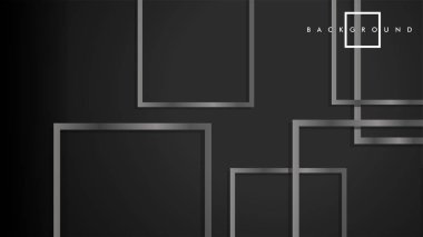 Vektör Modern Soyut Kareler Arka Planlar . siyah ve gri metal renk degradesi ile. eps 10 şablonu