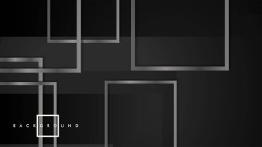 Lüks parlak gri kare ile soyut metal vektör arka plan