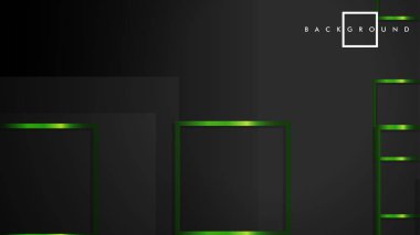 Vektör Modern Soyut Kareler Arka Planlar . siyah ve yeşil metal renk degradesi ile. eps 10 şablonu