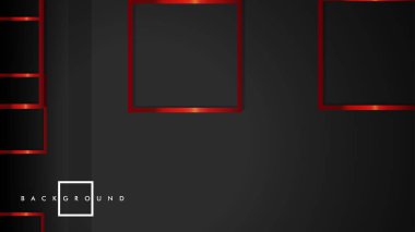 Vektör Modern Soyut Kareler Arka Planlar . siyah ve kırmızı metal renk degradesi ile. eps 10 şablonu