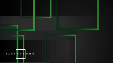 Vektör Modern Soyut Kareler Arka Planlar . siyah yeşil degrade ile. eps 10 şablonu