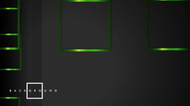 Vektör Modern Soyut Kareler Arka Planlar . siyah ve yeşil metal renk degradesi ile. eps 10 şablonu