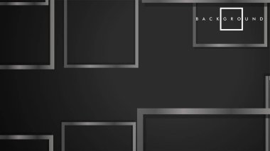 Vektör Modern Soyut Kareler Arka Planlar . siyah ve gri metal renk degradesi ile. eps 10 şablonu