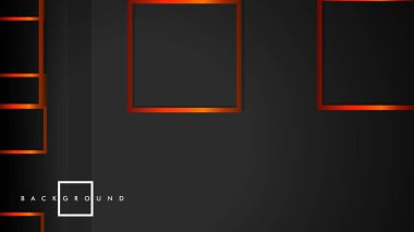 Vektör Modern Soyut Kareler Arka Planlar . siyah turuncu degrade ile. eps 10 şablonu