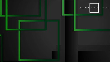Vektör Modern Soyut Kareler Arka Planlar . siyah yeşil degrade ile. eps 10 şablonu