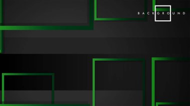 Vektör Modern Soyut Kareler Arka Planlar . siyah yeşil degrade ile. eps 10 şablonu