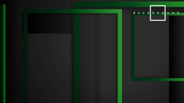 Vektör Modern Soyut Kareler Arka Planlar . siyah yeşil degrade ile. eps 10 şablonu