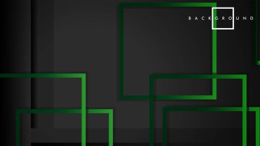 Vektör Modern Soyut Kareler Arka Planlar . siyah yeşil degrade ile. eps 10 şablonu