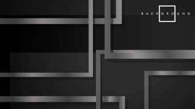 Lüks parlak gri kare ile soyut metal vektör arka plan