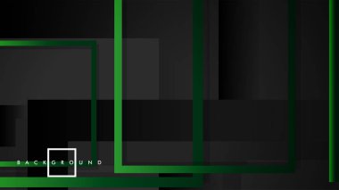 Vektör Modern Soyut Kareler Arka Planlar . siyah yeşil degrade ile. eps 10 şablonu