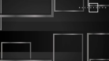 Lüks parlak gri kare ile soyut metal vektör arka plan