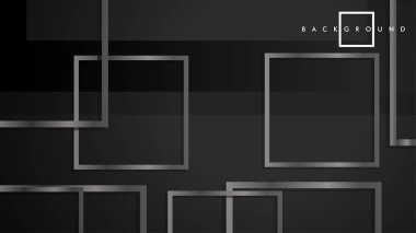 Vektör Modern Soyut Kareler Arka Planlar . siyah ve gri metal renk degradesi ile. eps 10 şablonu