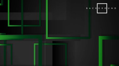 Vektör Modern Soyut Kareler Arka Planlar . siyah yeşil degrade ile. eps 10 şablonu