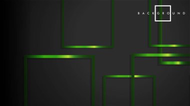 Vektör Modern Soyut Kareler Arka Planlar . siyah ve yeşil metal renk degradesi ile. eps 10 şablonu