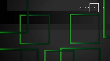 Vektör Modern Soyut Kareler Arka Planlar . siyah yeşil degrade ile. eps 10 şablonu